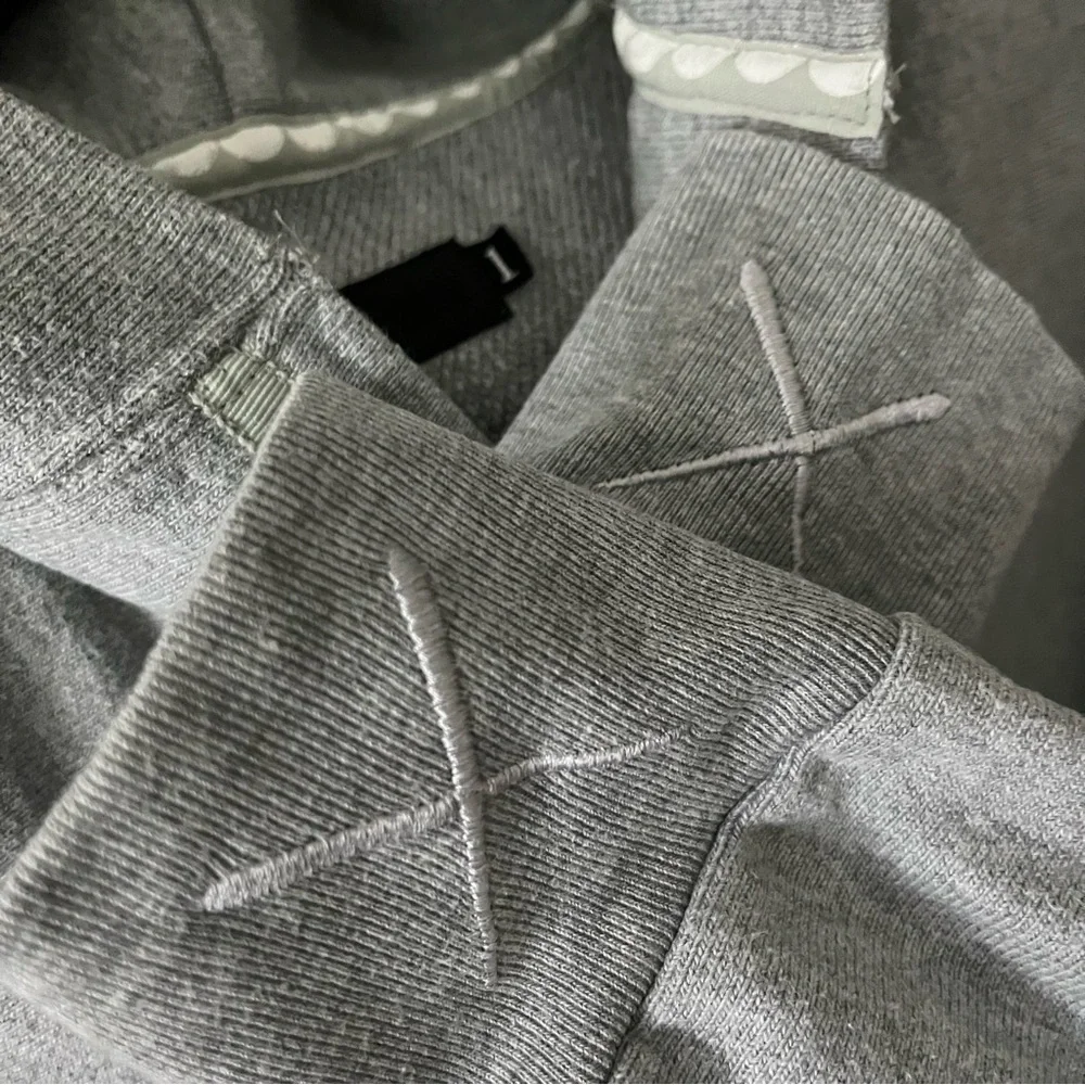 ORIGINAL FAKE sz 1 S Button Down Hoodie Chomper Gray KAWS Japan - Picture 6 of 12